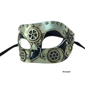 Steampunk man mask with gears M39512S-2