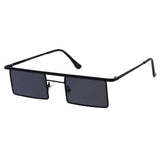 Metal Medium Square Minimalistic Frame Sunglasses- Assorted