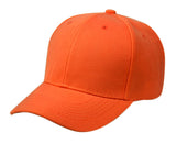 Plain Baseball Velcro Cap PC330 Hat O.S. Epochhats-Cap-PC330_ORANGE
