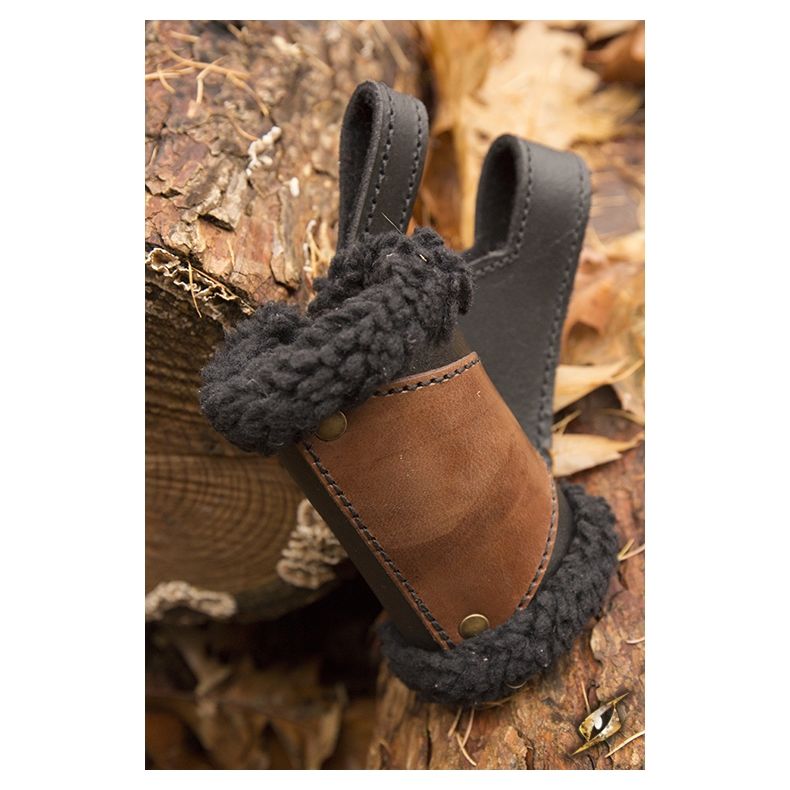 Sword Holder with Fur - Right Hand right-hand-fur-holder-brown-and-black