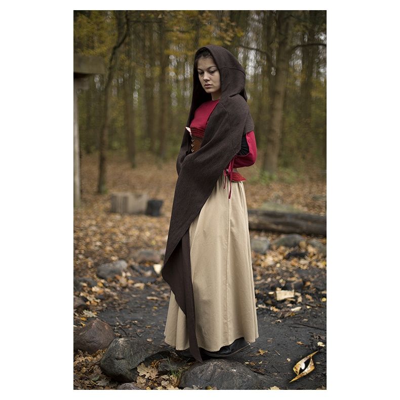 Altair Cowl - hooded cloak 30012900-altair-cowl-dark-brown