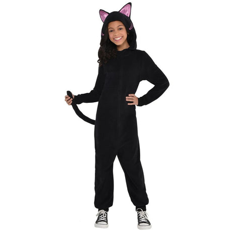 Zipster Black Cat Jumpsuit child cat-costume-845315
