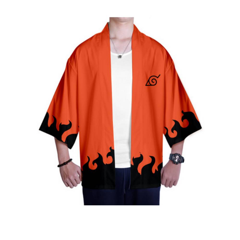 Casual kimono style cardigan- Ninja Orange Casual kimono style_Ninja Orange