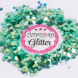 Amerikan Body Art Chunky Glitter 0.094" hex 1oz Jars fairyWing-swatch