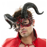 Black & Red Mask with horns and spikes