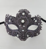 Venetian lace mask with pearls