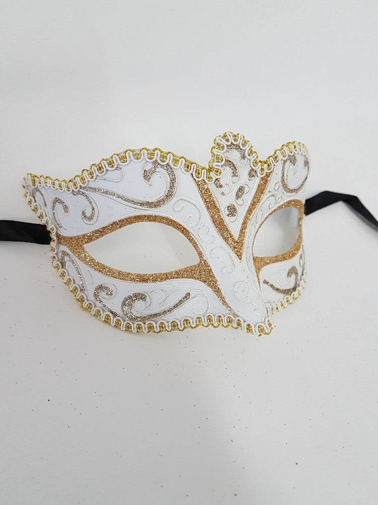 Allegro Venetian styled mask 6A M7066_White