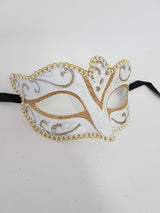 Allegro Venetian styled mask 6A M7066_White
