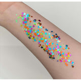 Pixie Paint Glitter- Jar of 4 oz TROPICAL-WHIMSY-SWATCH