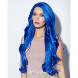 Blush Kim Lace Front Wig-Regal Blue, Roal Blue-Wavy-Longue, Heat Friendly