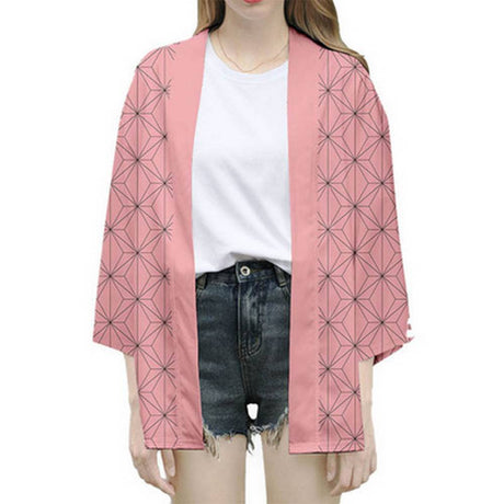 Casual kimono style cardigan- Pink