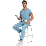 Uniforme médical adulte - Costume de Chirurgien docteur bleu clair