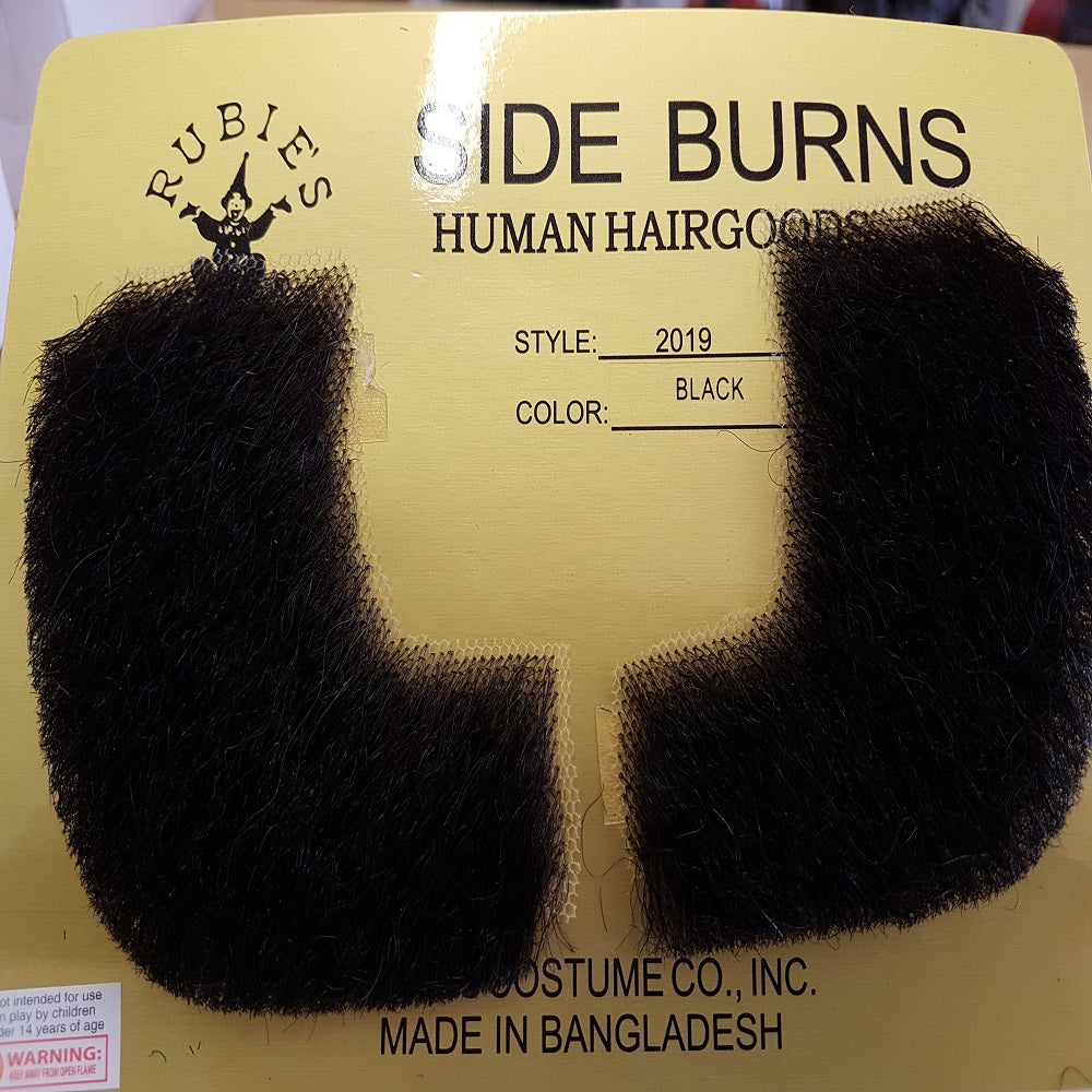 Human Hair Professional Sideburns 2019_Black