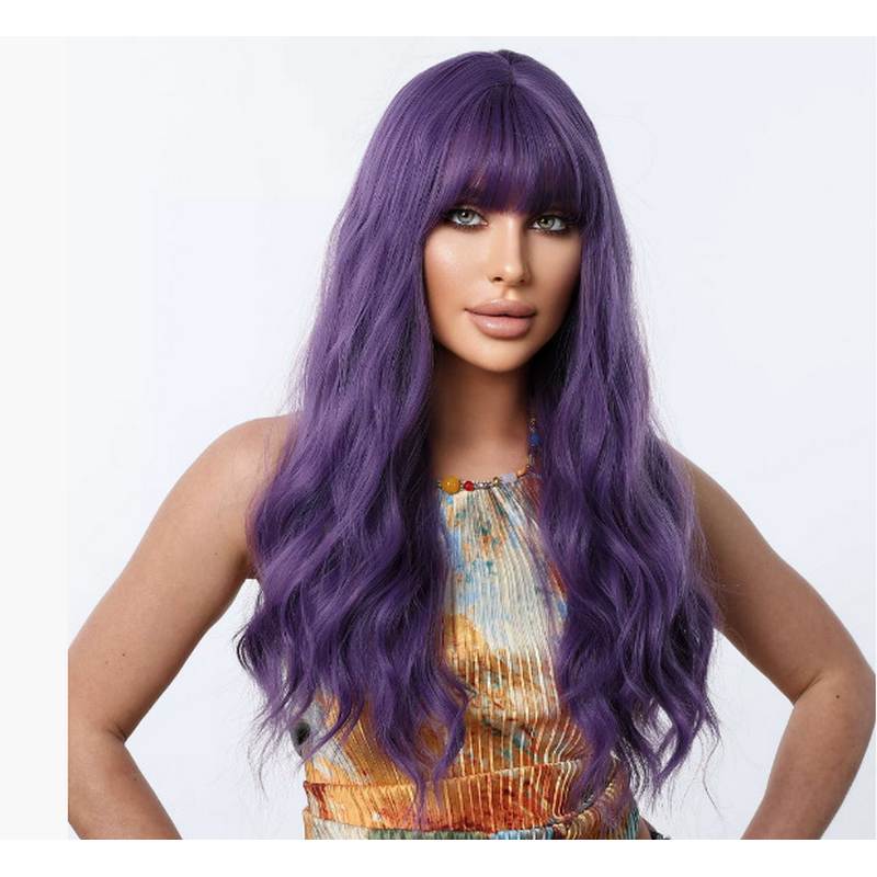 Long Wavy Wig with Bangs