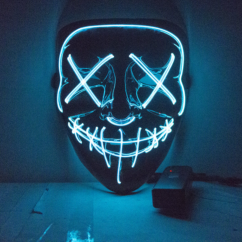 LED Halloween black Mask - Purge