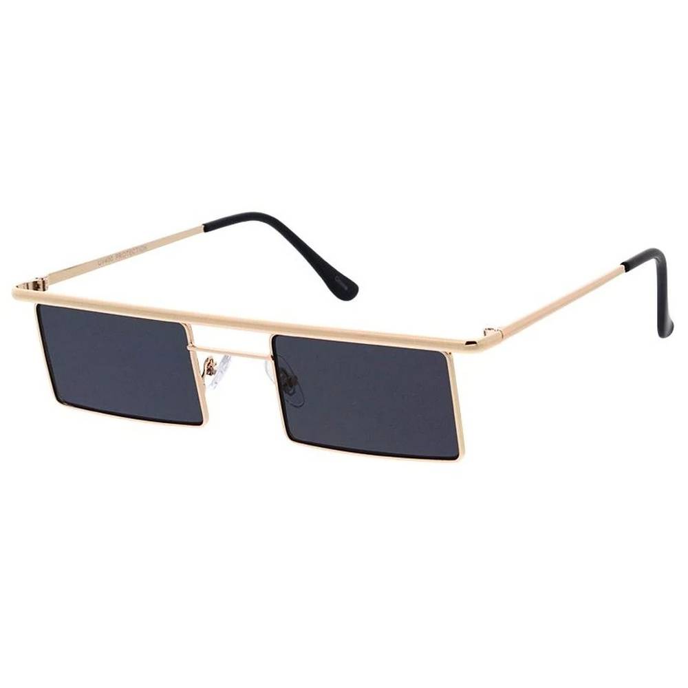 Metal Medium Square Minimalistic Frame Sunglasses- Assorted