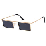 Metal Medium Square Minimalistic Frame Sunglasses- Assorted