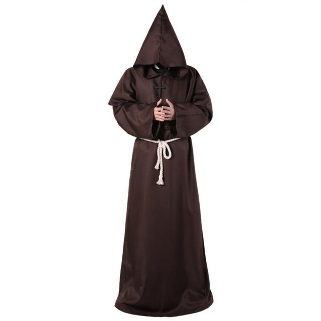 Monk Hooded Robes Cloak Monk Hooded Robes Cloak _Brown