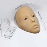 Visage mannequin de maquillage - Tête d'entraînement réutilisable en silicone