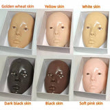 Visage mannequin de maquillage - Tête d'entraînement réutilisable en silicone