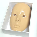 Visage mannequin de maquillage - Tête d'entraînement réutilisable en silicone