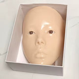 Visage mannequin de maquillage - Tête d'entraînement réutilisable en silicone