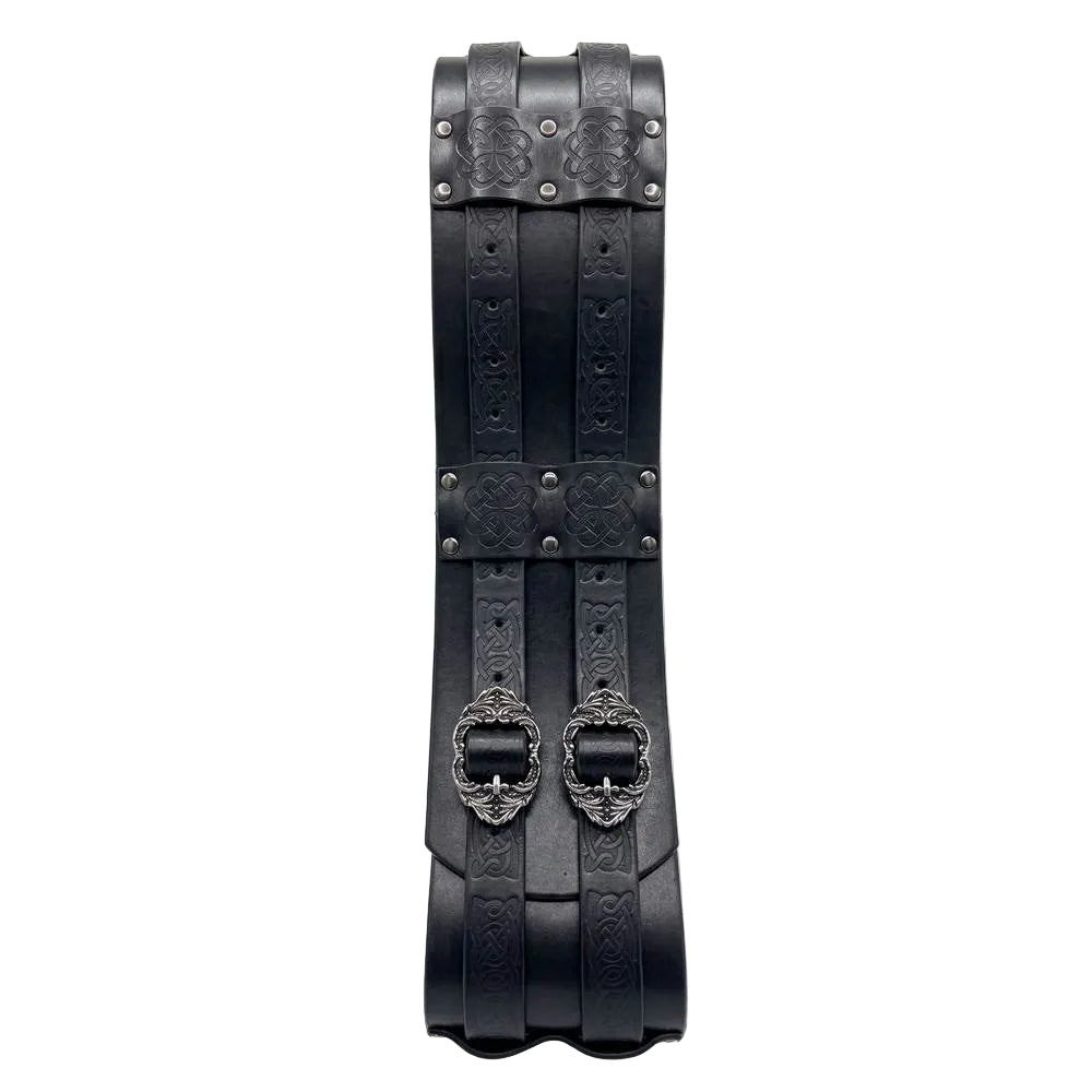 Medieval Large Faux leather Ring Belt