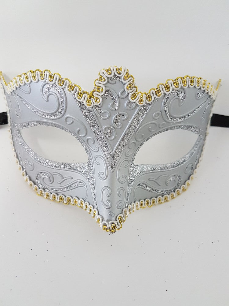 Allegro Venetian styled mask 6A M7066_Silver