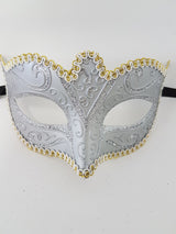 Allegro Venetian styled mask 6A M7066_Silver