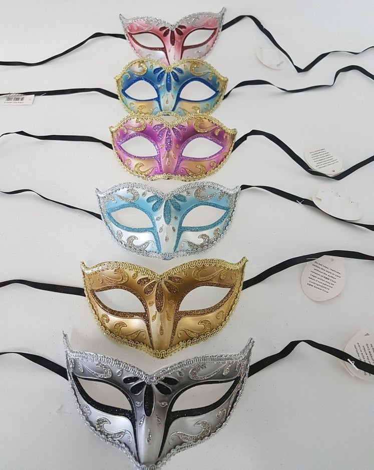 Venetian Mask small with glitter M - 6A