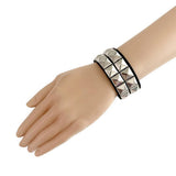Bracelet à double clous - Accessoire clouté de costume punk rock