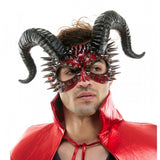 Black & Red Mask with horns and spikes