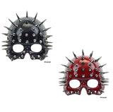 Steampunk half skull mask with spikes