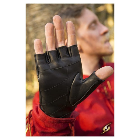 Thief leather Gloves, Black thief-gloves-black (1)