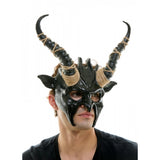 Demonic Mask with Horns - Black