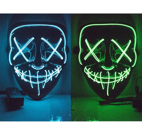 LED Halloween black Mask - Purge