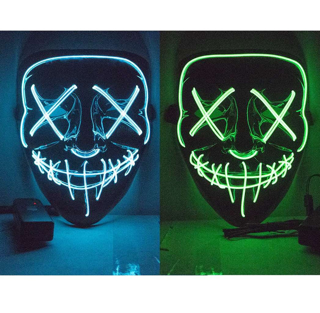 LED Halloween black Mask - Purge