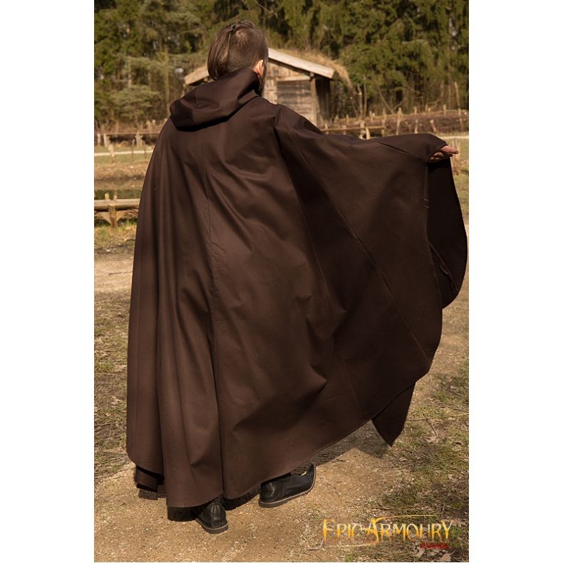 Godfrey hooded Cape Twill brown-godfrey-larp-cape