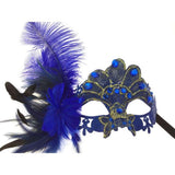 Venetian lace mask with feathers