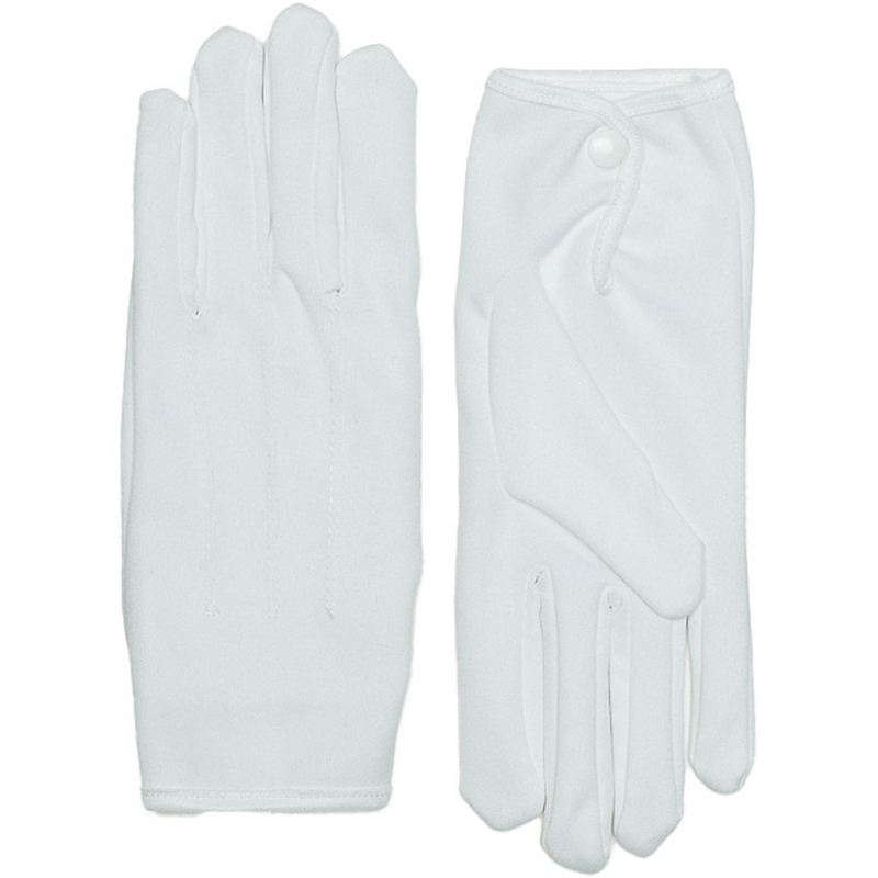 Gants de parade avec boutons-pression - blanc