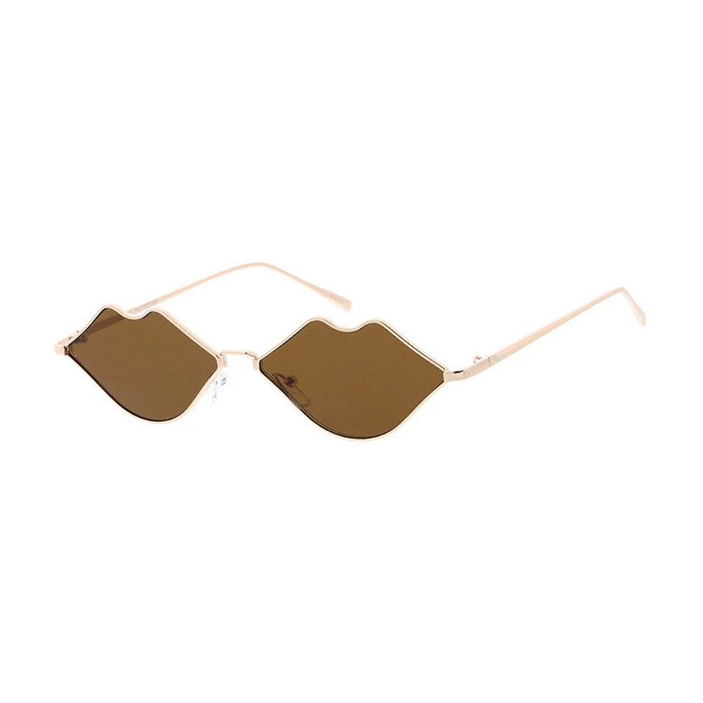 Metal Small Lips Shape Sunglasses Vintage Inspired Wire Frame