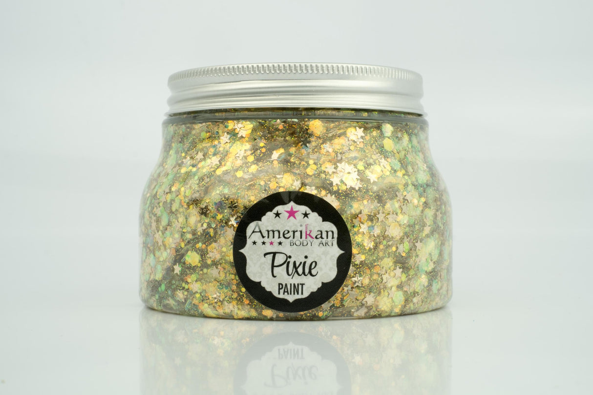 Pixie Paint Glitter- Jar of 4 oz Gold8oz.JPG