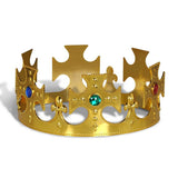 Jeweled king's crown adjustable - plastic