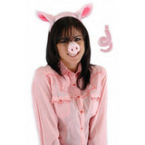 Ensemble de nez, oreilles et queue de cochon - Rose