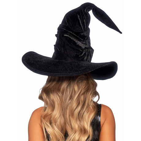 Velvet Ruched Witch Hat O.S.