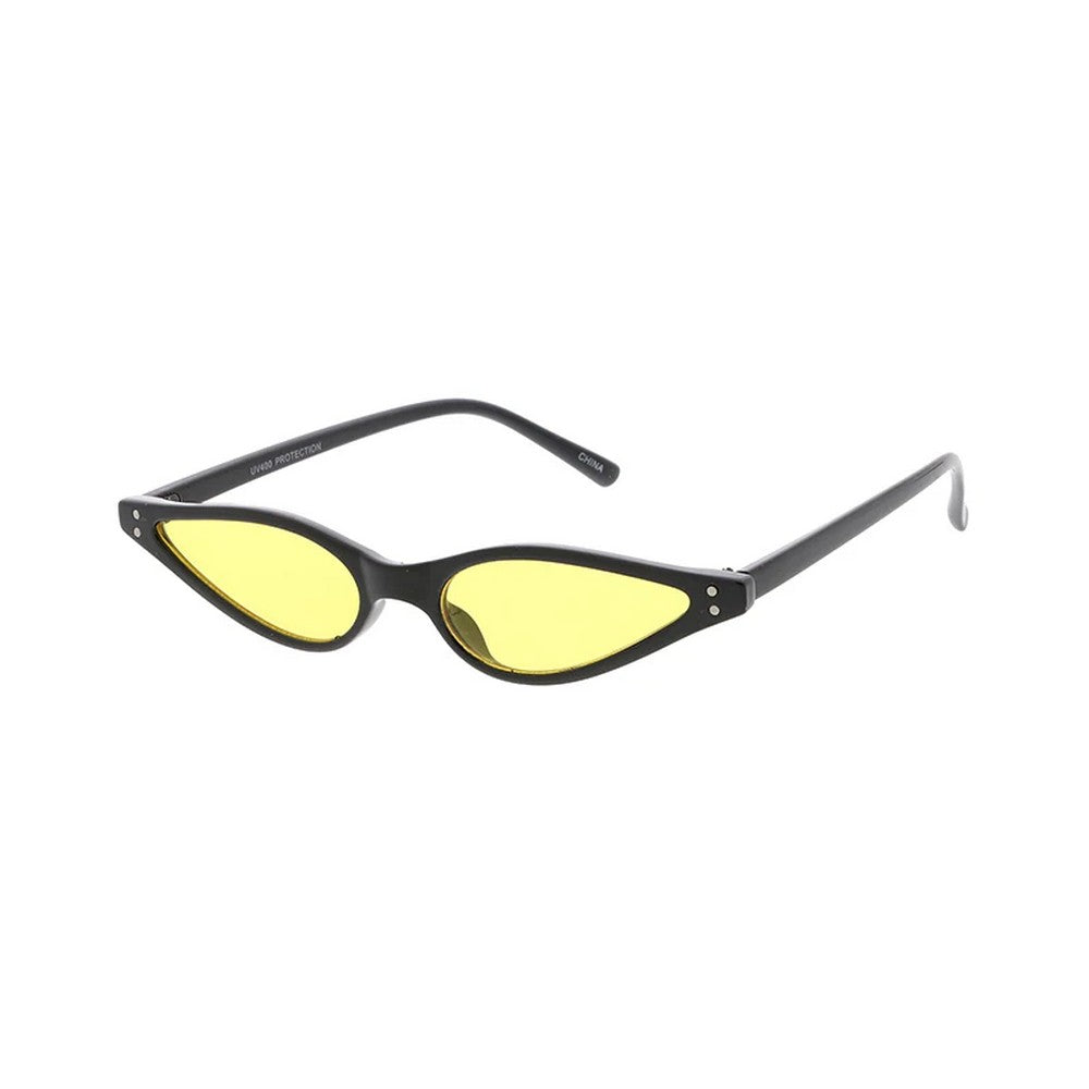 Plastic Small Wingtip Cat Eye Frame with Color Lens glasses- Assorted