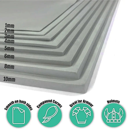 Lumin's Workshop GREY Form-Lite EVA FOAM - 100cm x100cm x Lumin's Workshop GREY Form-Lite EVA FOAM - 100cm x100cm x