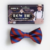 Roaring 20's Striped BOWTIE 73201_Red-Bleu