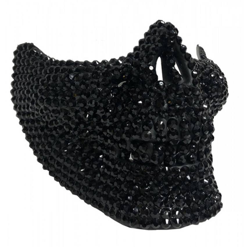 Skull Jaw Mask with rhinestones M0387BK