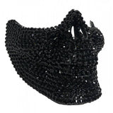 Skull Jaw Mask with rhinestones M0387BK